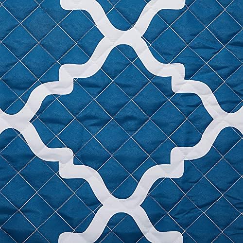 HealthSmart Wedge Pillow Cover for Bed Wedges, Wedge Pillow Case, with Rip & Spill Protection, Fits 24 x 24 x 12 Inch Wedges, Blue Moroccan