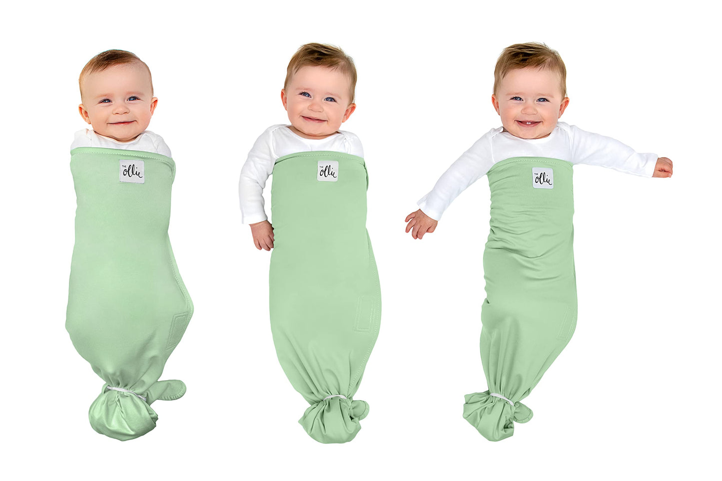 The Ollie Swaddle – Adjustable Baby Swaddle for Newborns | Pediatrician-Approved for Safe Sleep | Easy Closure | Arms-Out | Lightweight, Machine-Washable | Easy Diaper Access