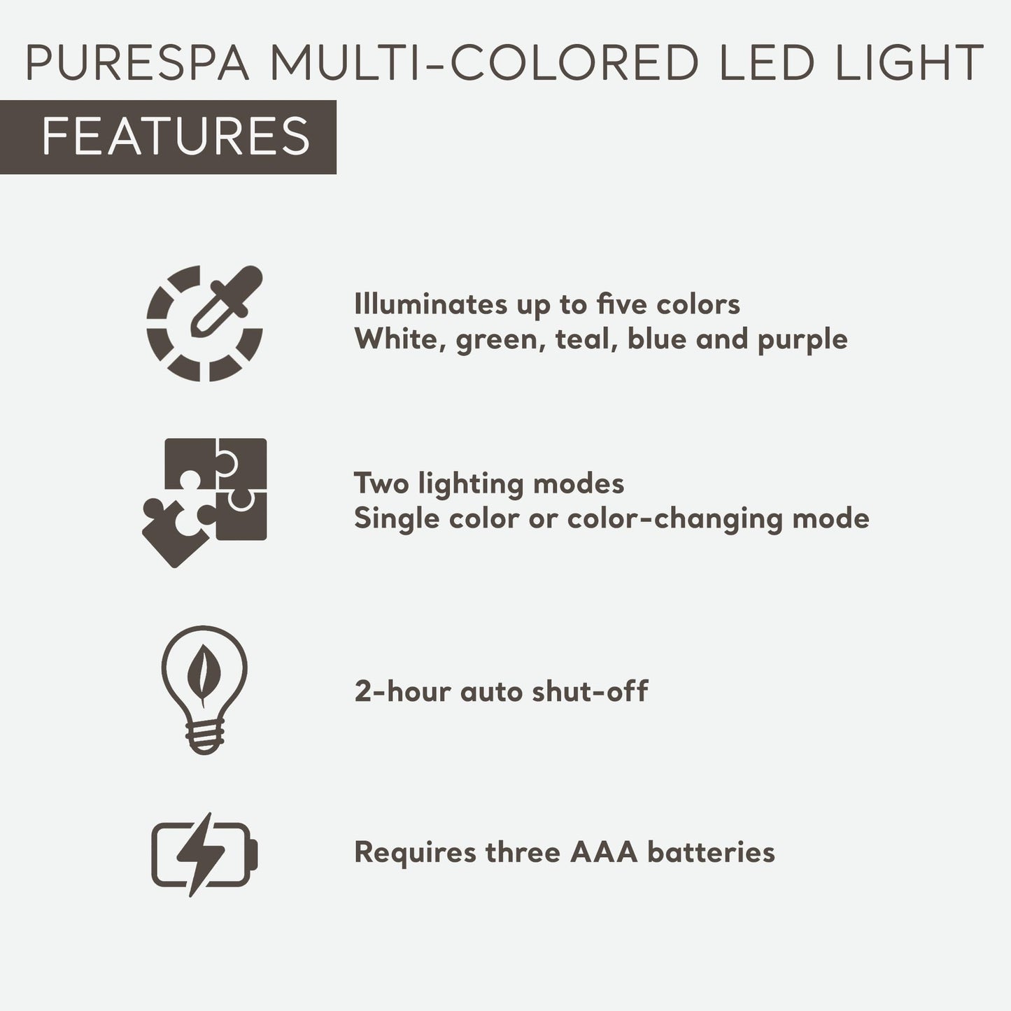 Intex PureSpa Battery Powered Submersible Multi-Colored LED Light for Intex PureSpa Models with White, Green, Teal, Blue, and Purple Lights
