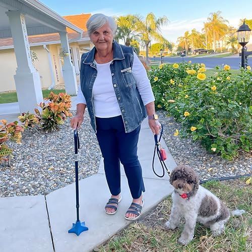 Superstar Self Standing Cane Tip has Non-Slip Heavy Duty Rubber Base to Prevent Slip, Cane Tips 3/4 inch Heavy Duty Replacement, 6-Inch Star Design for Superior Traction & Balance for Seniors