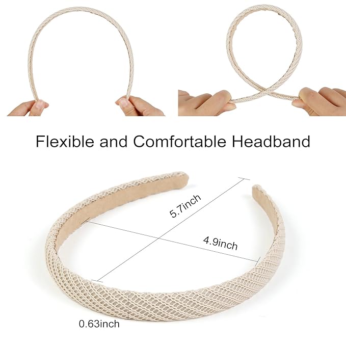 AIBFRID Knitted Headbands for Women Thin Hairbands Trendy Christmas Headband for Women's Hair Cute Hair Accessories 4 PCS