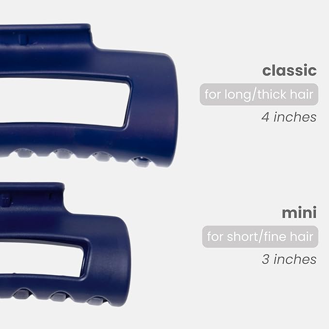 The Original Mello Hair Claw Clip Squishy Claw Clip Made in Korea Patent Pending 30021976 (Blue, Medium)