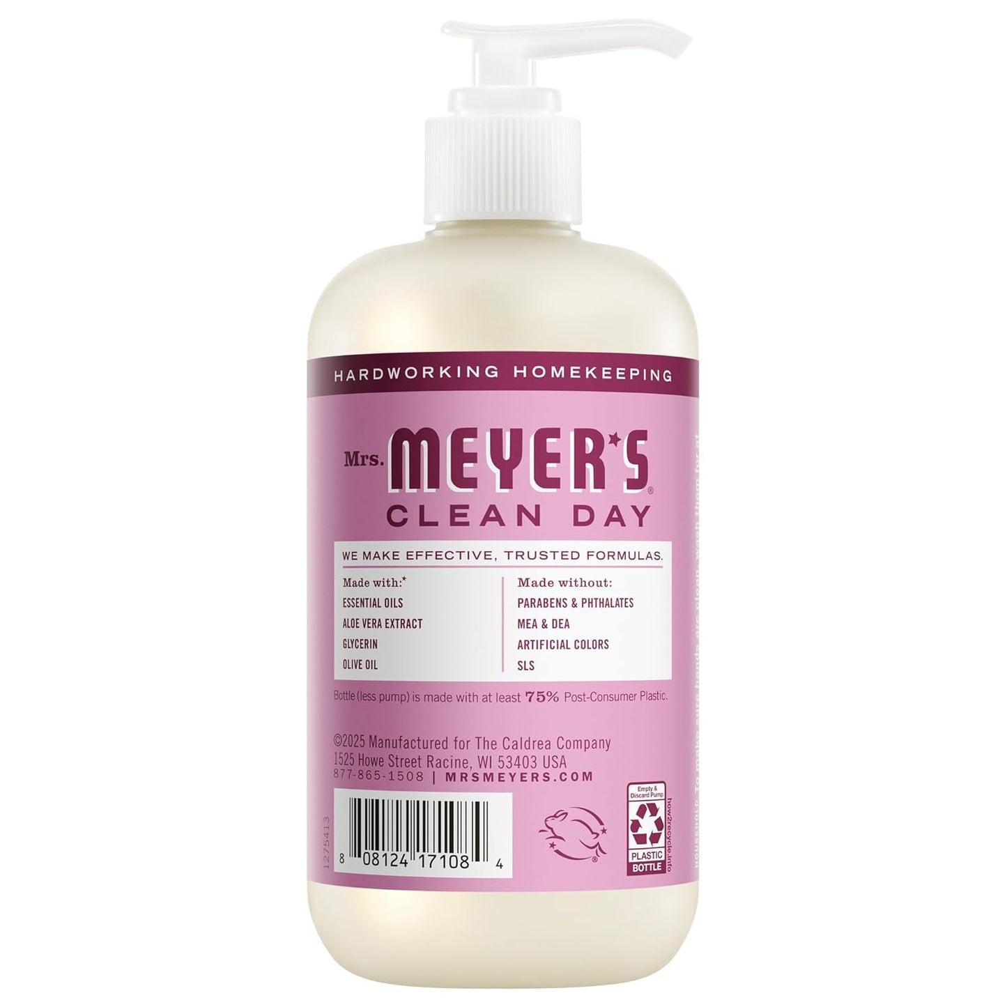 Mrs. MEYER'S CLEAN DAY Liquid Hand Soap Variety Pack 12.5 OZ Each, 3 Count (Lemon Verbena + Basil + Peony)