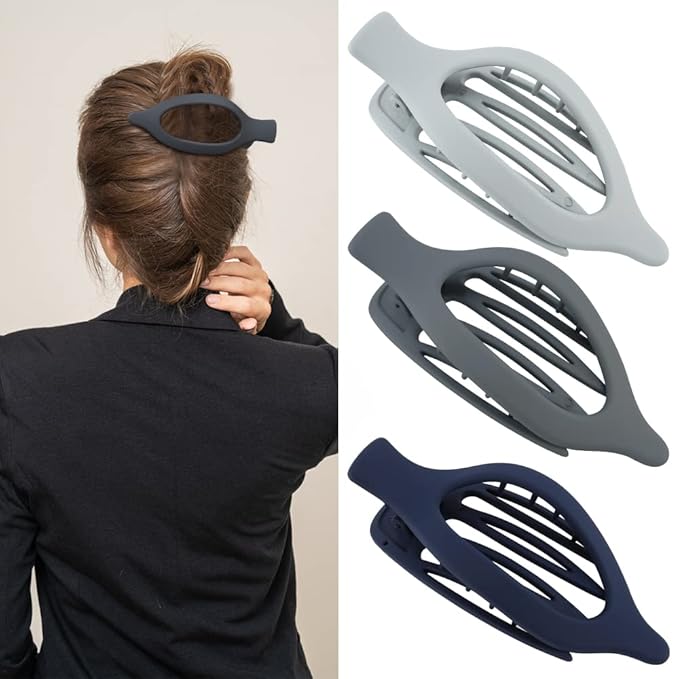 Hair Clips for Women 3Pcs Matte Claw Clips Large for Thick Hair Flat Hair Clips Alligator Hair Clips