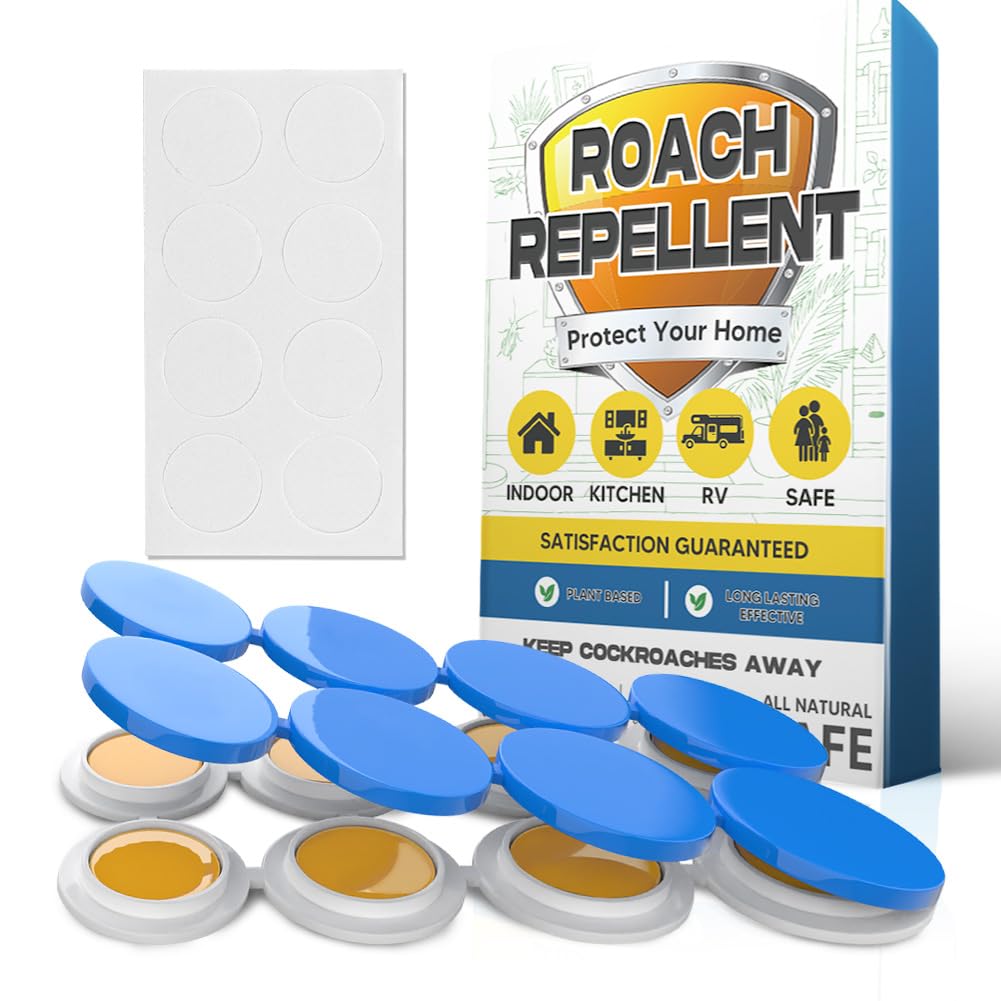 UDyoude Roach Repellent for Indoor Use, Cockroach for Kitchen, Keep Cockroaches Away from Cabinets/Storage Areas/Basement-8P