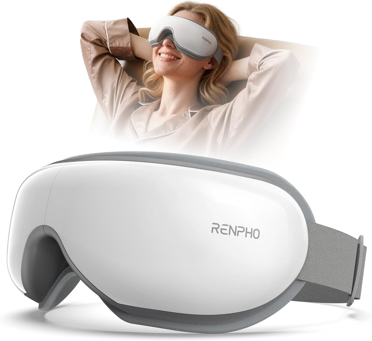 RENPHO Fathers Day Dad Gifts, Eye Massager with Heat, FSA Eligible HSA, Eye Mask for Migraine Relief, Birthday Gift for Men Women Mom Husband, Sleep Mask for Reduce Strain and Dry Eyes, Eyeris 1