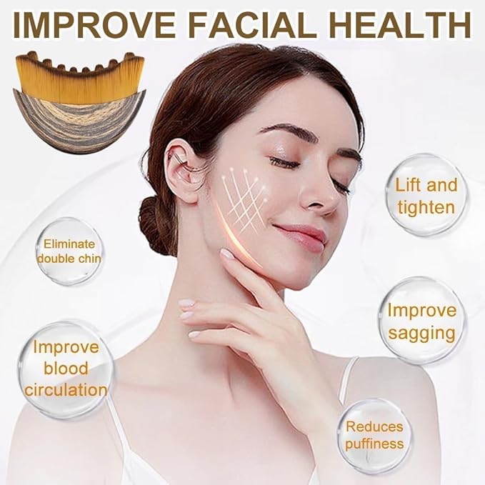 2025New Lymphatic Contour Face Brush, DLymphatic Drainage Massager for Face, Dry Brush, Chin & Jawline Sculpting, Ergonomically Designed to Fit The Skin Precisely and Relieve Fatigue (2pcs)