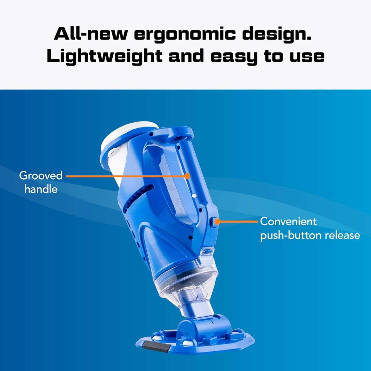 POOL BLASTER Catfish (Gen 2) Cordless Spa & Hot Tub Vacuum, More Power & Capacity, 45 Min Runtime, Spot Cleaning in Small Above Ground Swimming Pools, Rechargeable Spa Vac