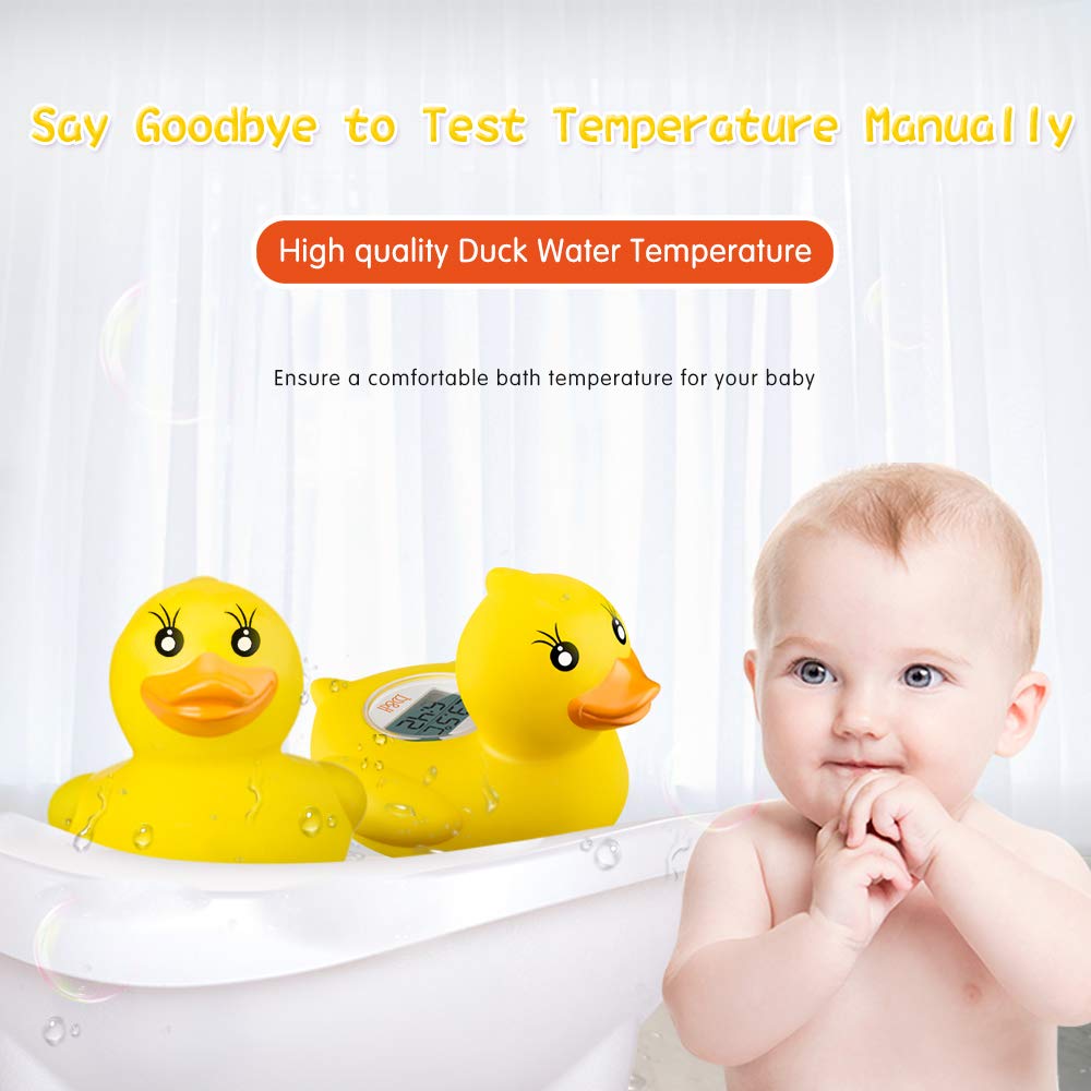 b&h Baby Bath Thermometer, The Infant Bath Floating Toy Safety Temperature Water Thermometer, Baby Bath Essentials (Lady Duck)