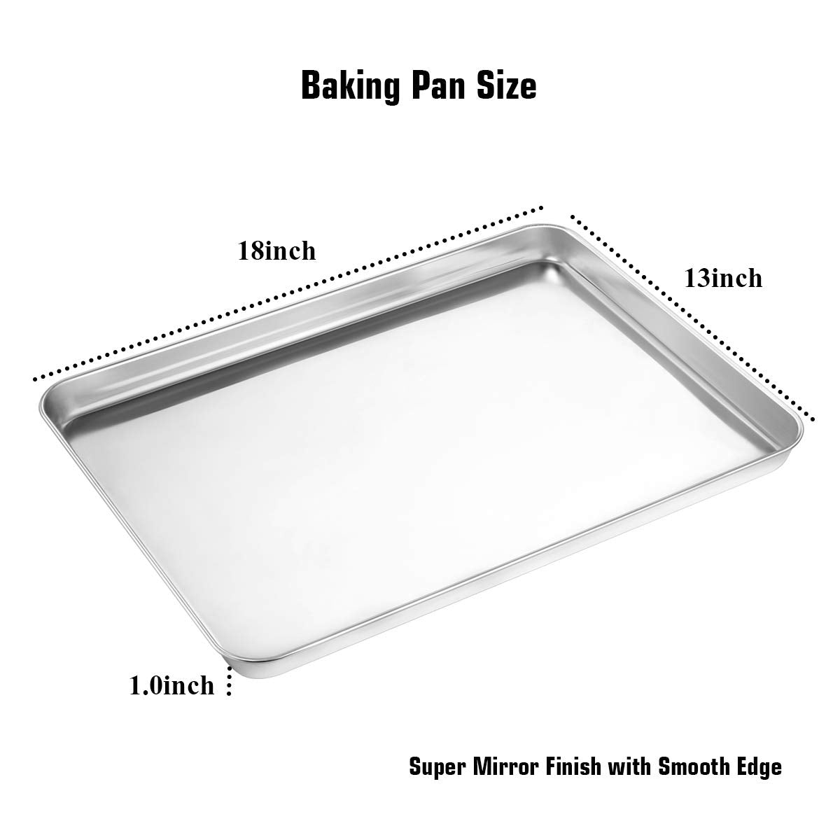Wildone Baking Sheet & Rack Set [2 Sheets + 2 Racks], Stainless Steel Cookie Pan with Cooling Rack, Size 17.3 x 12.2 x 1 Inch, Non Toxic & Heavy Duty & Easy Clean