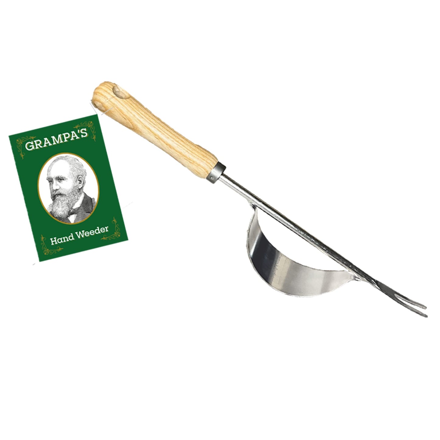 Grampa's Hand Weeder Tool - The Perfect Lightweight Easy to Use Weed Puller Tool for Garden - Durable Unique Lever Design with V-Shaped Forks Allows for Easy Removal of Weeds & Their Roots