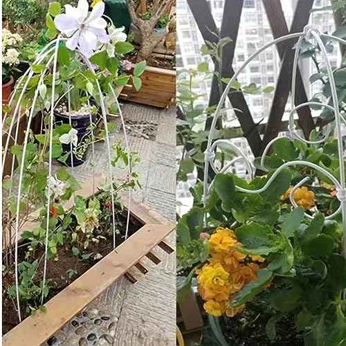 656ft (200m) Twist Ties, Garden Plant Ties with Cutter, Reusable Multifunctional Plant Ties, Fixing Vines Plant Support for Gardening Home Office(White)