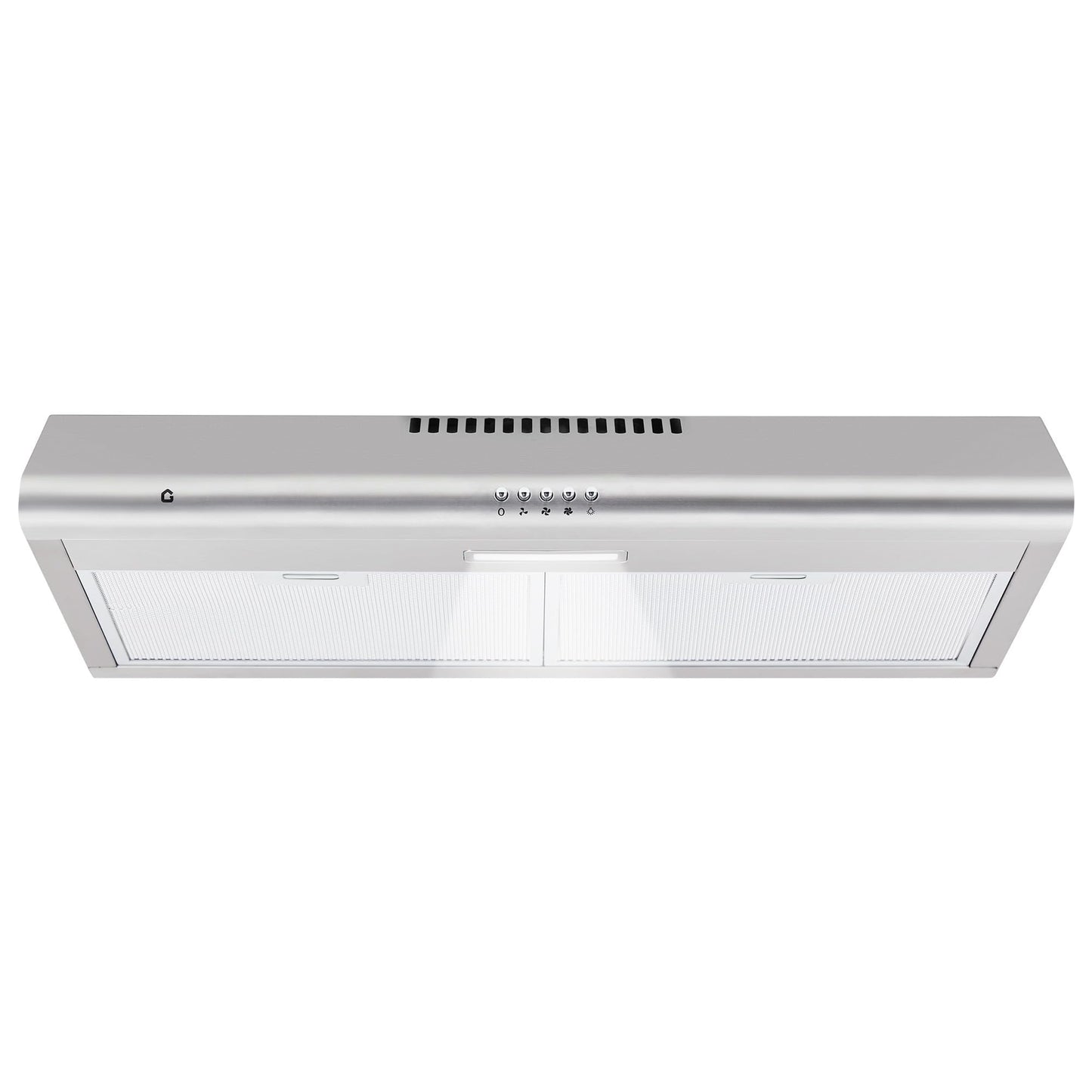 30 Inch Under Cabinet Range Hood, Stainless Steel Kitchen Vent Hood, Ducted/Ductless Convertible, 3-Speed Fan Controls, LED Lights, 2 Dishwasher-Safe Aluminum Filters