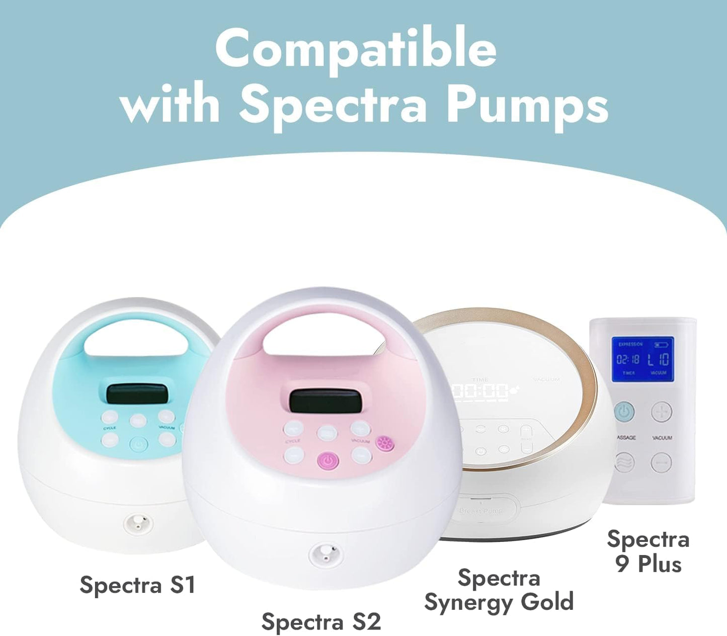 Papablic Duckbill Valves for Spectra S1 S2 9 Plus, Replaceable Valves for Spectra Duckbill Valves Compatible with Pump Parts, BPA/DEHP Free (White | 8* Valves + 4* Membranes)