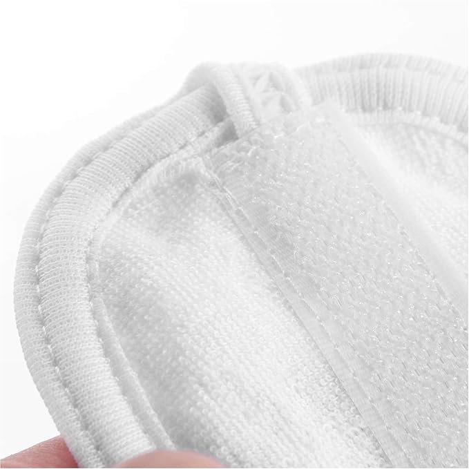 White Elastic Terry Cloth Spa Headband, 8 Pack Facial Head Wrap Band Washable Makeup Headband with Magic Tape