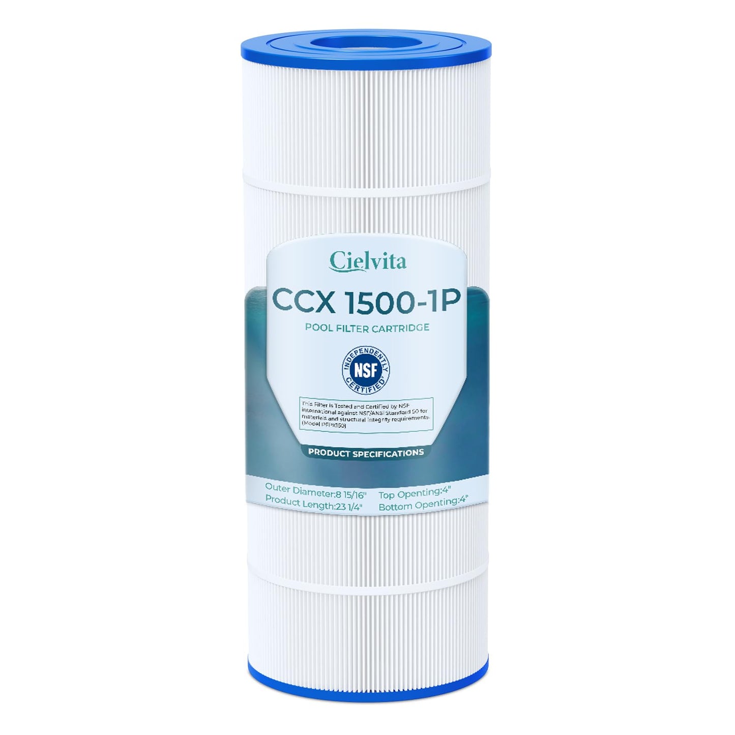 Cielvita PXST150 Pool Filter Cartridge Replacement for Hayward XStream CC1500, 4 oz Media Replaces Pleatco PXST150, Hayward CCX1500RE, CC-1500-E, Unicel C-8316, Filbur FC-1286, NSF/ANSI 50, 150 sq.ft