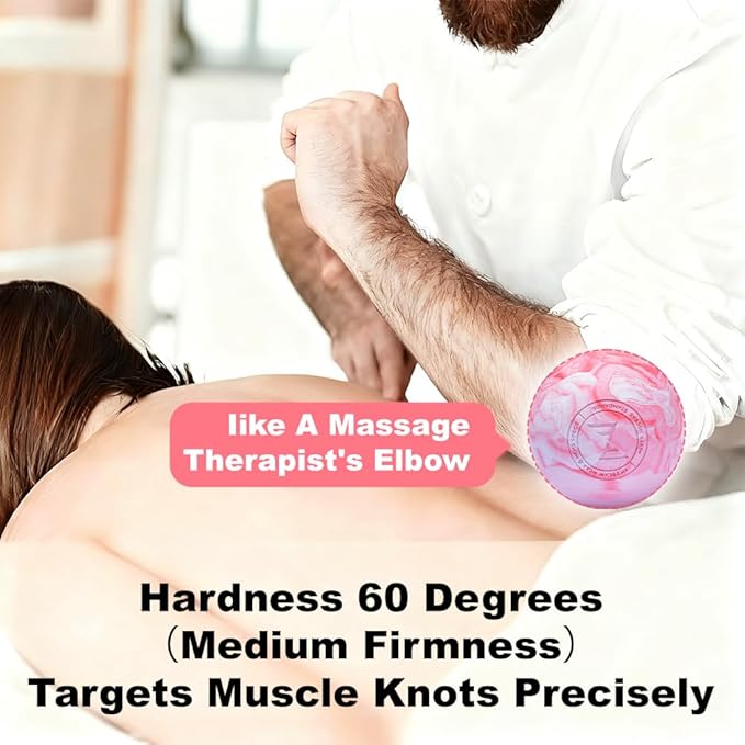 2PCS Massage Lacrosse Balls for Myofascial Release, SGS Certification, Massage Deep Tissue for Foot Back Shoulder Feet, Trigger Point Therapy, Relieving Muscle Pain (2 Pieces)