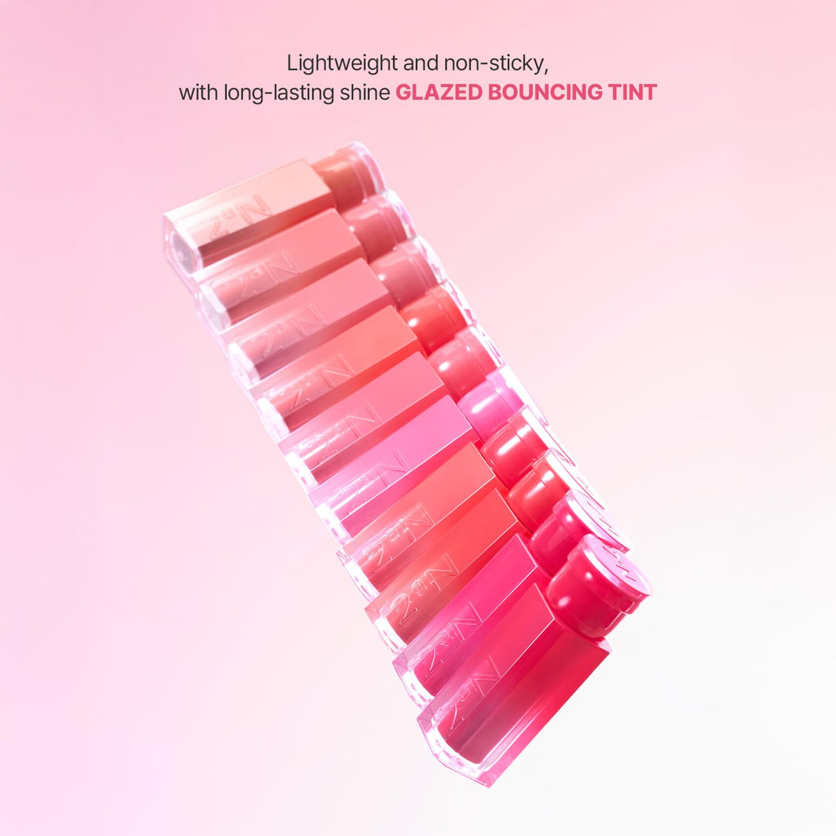 2aN Glaze Bouncing Tint – Lightweight, Moisturizing Lip Tint with High-Shine Finish, Smooth, Light Plumping, Comfortable Wear, Korean Makeup (Berry Shower, 0.16 oz)