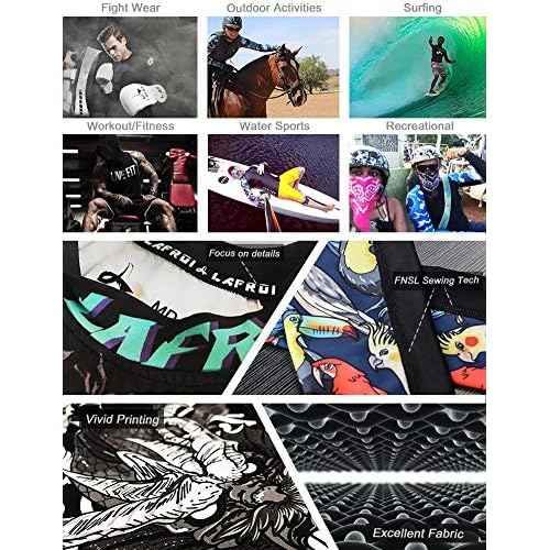 LAFROI Men's Long Sleeve UPF 50+ Baselayer Skins Performance Fit Compression Rash Guard-CLYYB