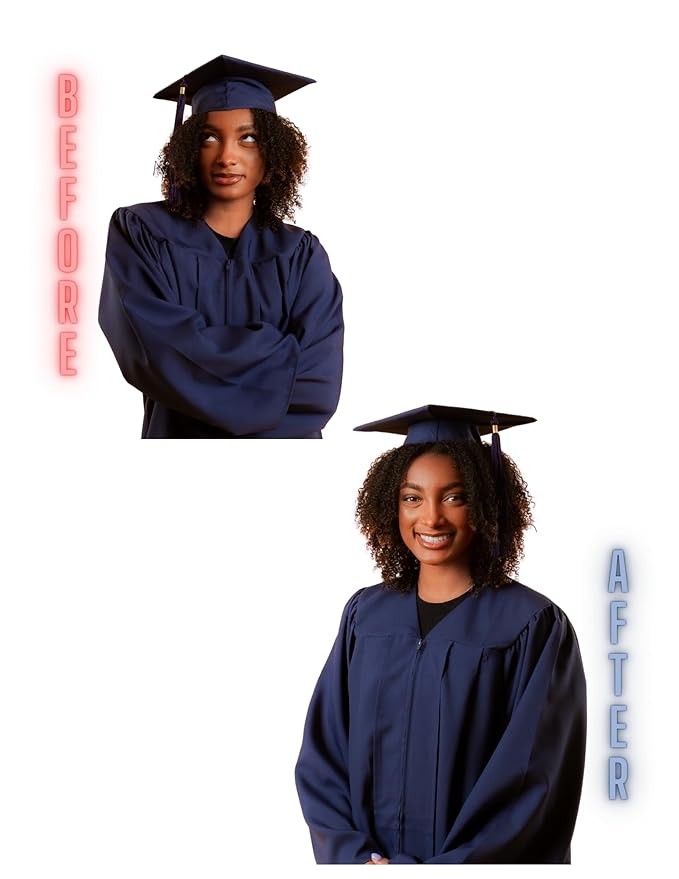 Grad Cap Remix - The ORIGINAL Graduation Cap Headband - Keep Your Natural Hair on Grad Day and Secure Your Cap - Black and Clear Headband Included