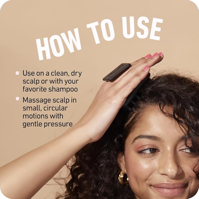 Boldify Scalp Scrubber - Hair Massager Shampoo Brush for Healthy Roots - Silicone Scrubber for Hair Growth and Dandruff Removal - Waterproof Exfoliator