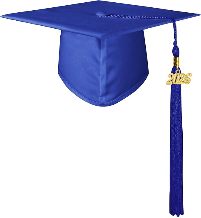 GraduationMall Matte Kindergarten & Preschool Graduation Cap for Kids with 2026 Tassel Black