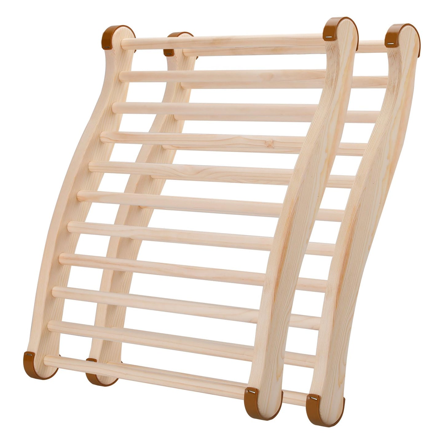 TOLHYUN 2PCS Sauna Backrest Sauna Accessories Wooden Slip-Resistant Non-Toxic Comfortable S-Shape Design Sauna Chair with Back, Sauna Accessories for Any Barrel or Infrared Sauna