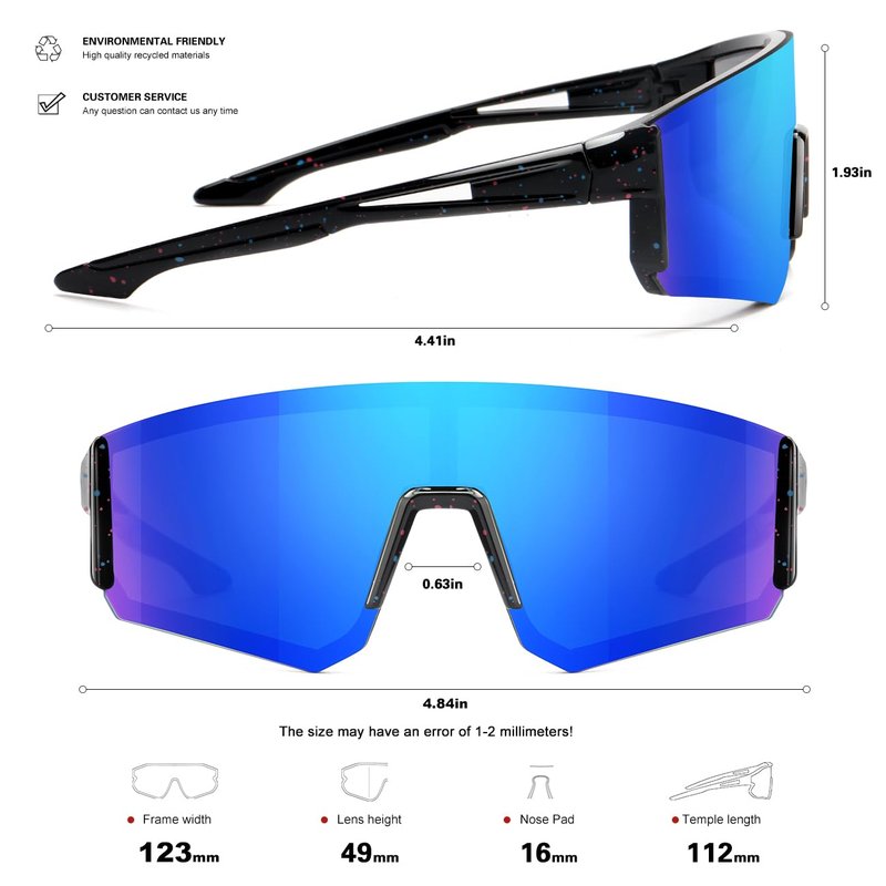 SEKKAF Youth Baseball Sunglasses for Boys Girls Age 6-12 Softball Cycling Sports Sunglasses for Kids Lightweight Frame