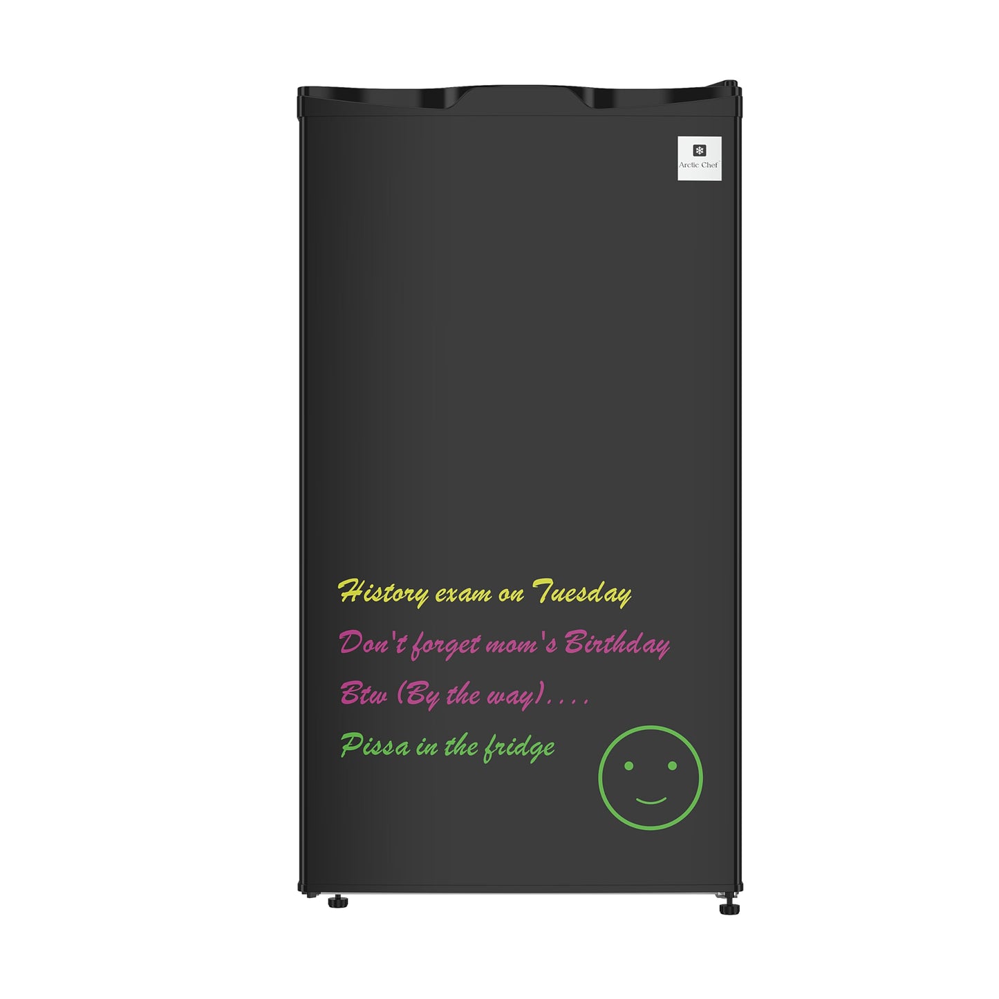 ARCTIC CHEF MINI FRIDGE, 3.2 cu. ft, Black Eraser BOARD