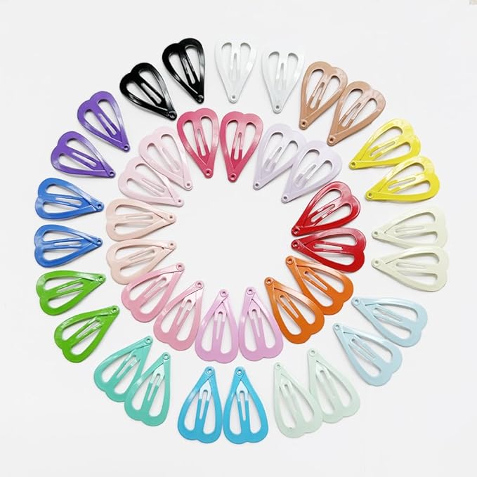heart Hair Clips for Toddlers,Colorful Cute Lovely Non-slip Hair Barrettes Hair Accessories for Women Girls（100 Pcs ）