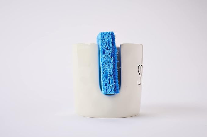 Mud Pie Kitchen Dish Sponge Holder Caddy, Off White