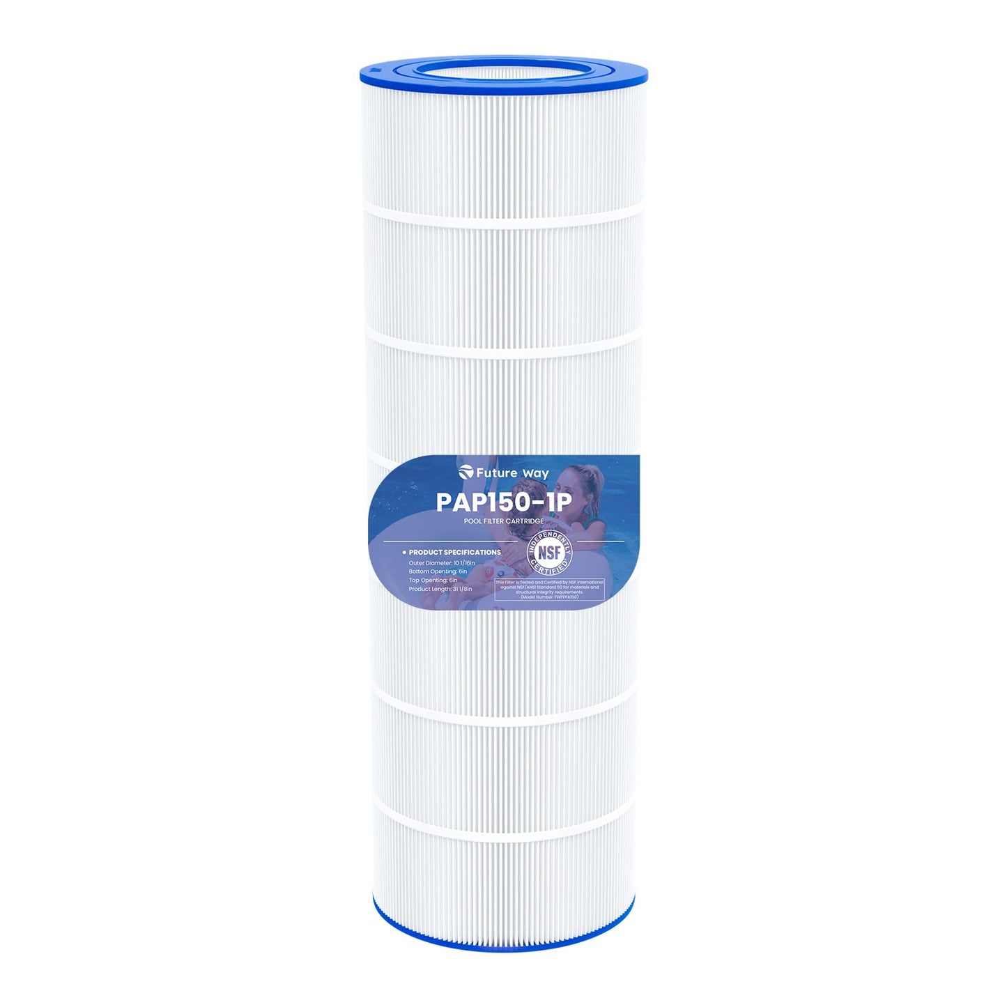 Future Way CC150 Pool Filter Cartridge Replacement for Pentair Clean & Clear 150, Replace Pleatco PAP150, Pentair R173216, Unicel C-9415, 150 sq.ft