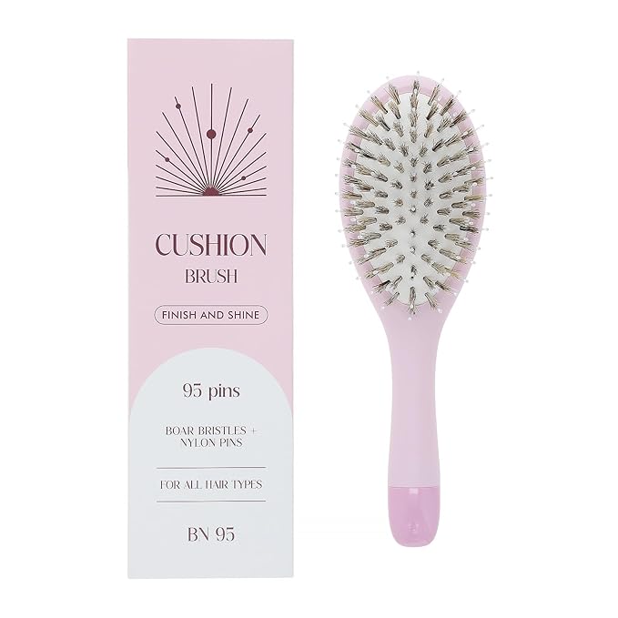 Boar Bristle Hair Brush -boar bristles + nylon pinsÃ¯Â¼Â Smoothes & Detangles All Hair Types, Hairbrush for Women, Men & Kids, Distributes Oils for Natural Shine & Stimulates Scalp