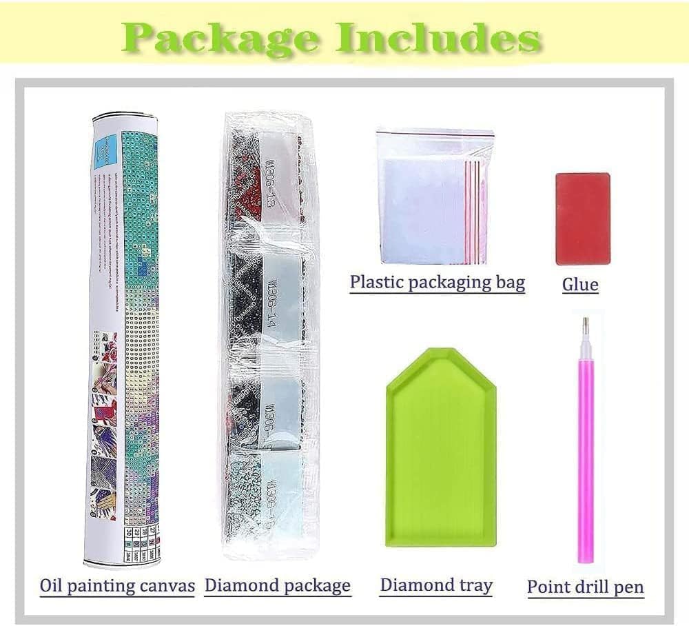 Tiwabb 4 Pack Diamond Art Kits for Adults Beginners,Inspirational Flower Diamond Painting Kits for Adults,5D Full Drill DIY Diamond Dot Gem Art Kit Wall Home Decor Arts Craft 12x16 inch