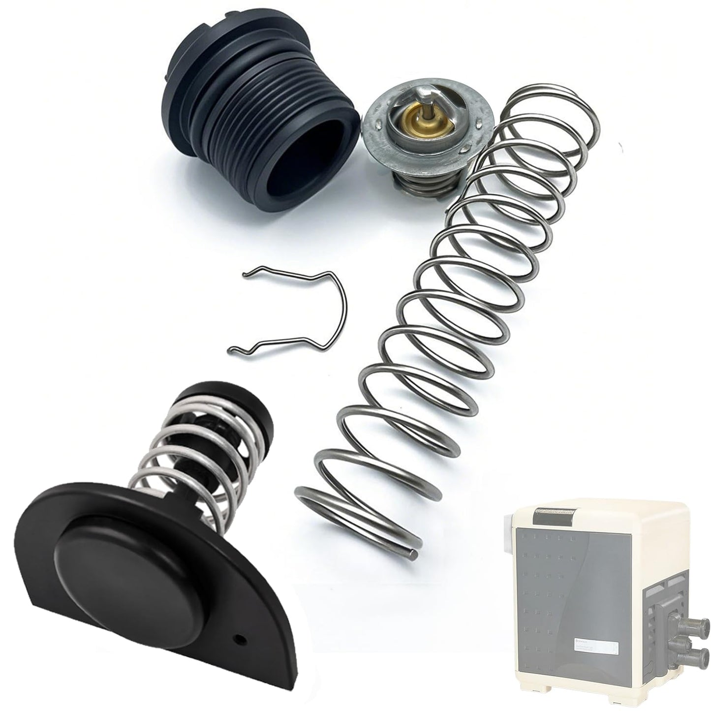 LOBIUTIYA 77707-0010 Thermal Regulator and 77707-0001 Manifold Bypass Valve Kit Compatible with MasterTemp 400 250 200 300 333 and Sta-Rite Pool and Pool Heaters, 38000-0007S Thermal Regulator kit