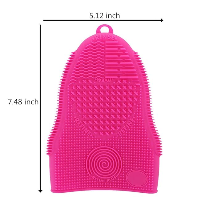 ScivoKaval Makeup Brush Cleaner Mat Mitt Glove Silicone Cosmetic Cleaning Scrubber Tool for Face Brushes and Eye Brush Washing Pad Black