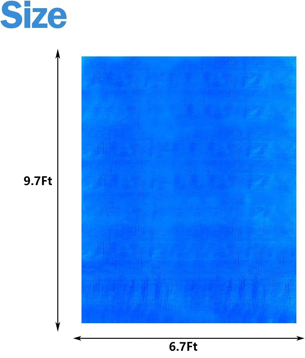 codree 9.7 x 6.7 Ft Rectangular Pool Ground Cloths- Waterproof PE Swimming Pool Ground Cloth- Dust-Proof Heavy Duty Square Ground Cloth Pool Tarp for Above Ground Pools