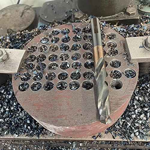 1-1/2 Inch Cobalt Drill Bit 1.5" HSSCO High Speed Steel M35 S&D Twist Drill Bit for Stainless Steel 1/2" Reduced Shank 6" OAL 135-Degree Split Point
