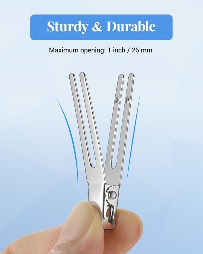 50Pcs Metal Hair Styling Clips, IKOCO No Crease Double Prong Hair Clips with 3 Parting Comb for Styling and Coloring