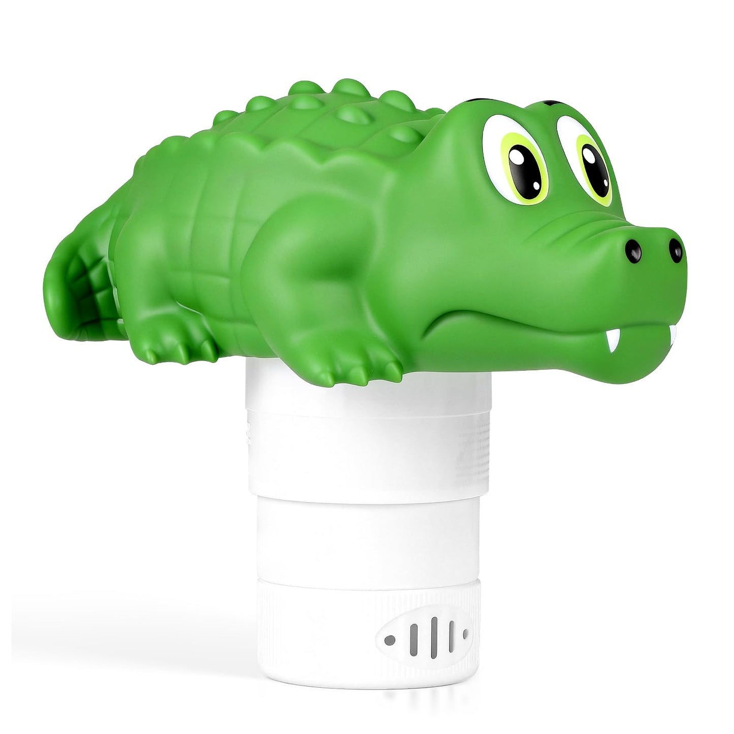 ODJSY Pool Chlorine Floater,Large Capacity Floating Chlorine Dispenser-Fits 1 & 3 Inch Tablets,Hard Plastic Material Prevents Aging,Applicable to Swimming Pools, Spas, Hot Tubs (Crocodile)