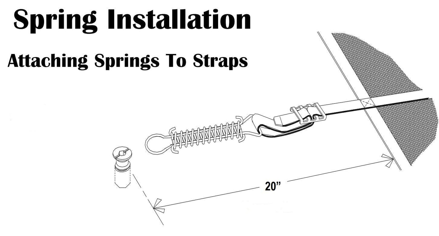 8" Swimming Pool Cover Stainless Steel Spring- 10 Pack for Winter Safety Pool Covers