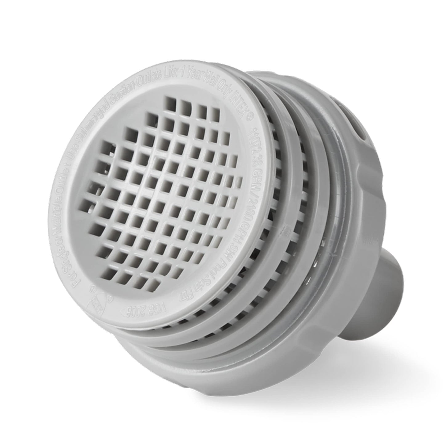 Intex 26005E Above Ground Swimming Pool Inlet Air Water Jet Part Kit with Plunger Valve, Strainer Connector, Jet Nozzle, Strainer Grid & More