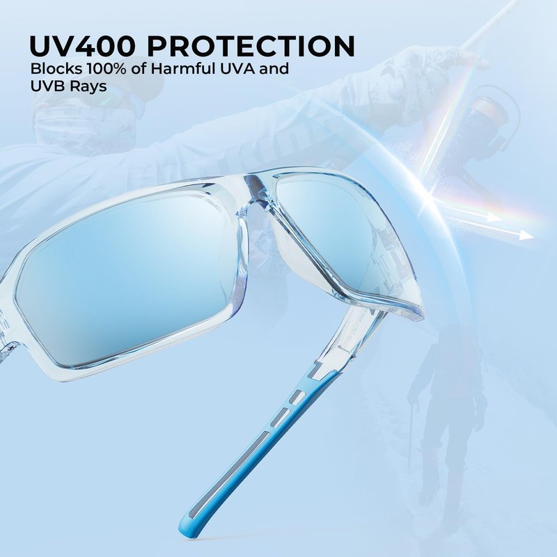 KastKing Chippewa Polarized Sunglasses – UV400 Protection, Full Wrap, 1.0mm TAC Lenses for Fishing, Cycling & Outdoor Sports