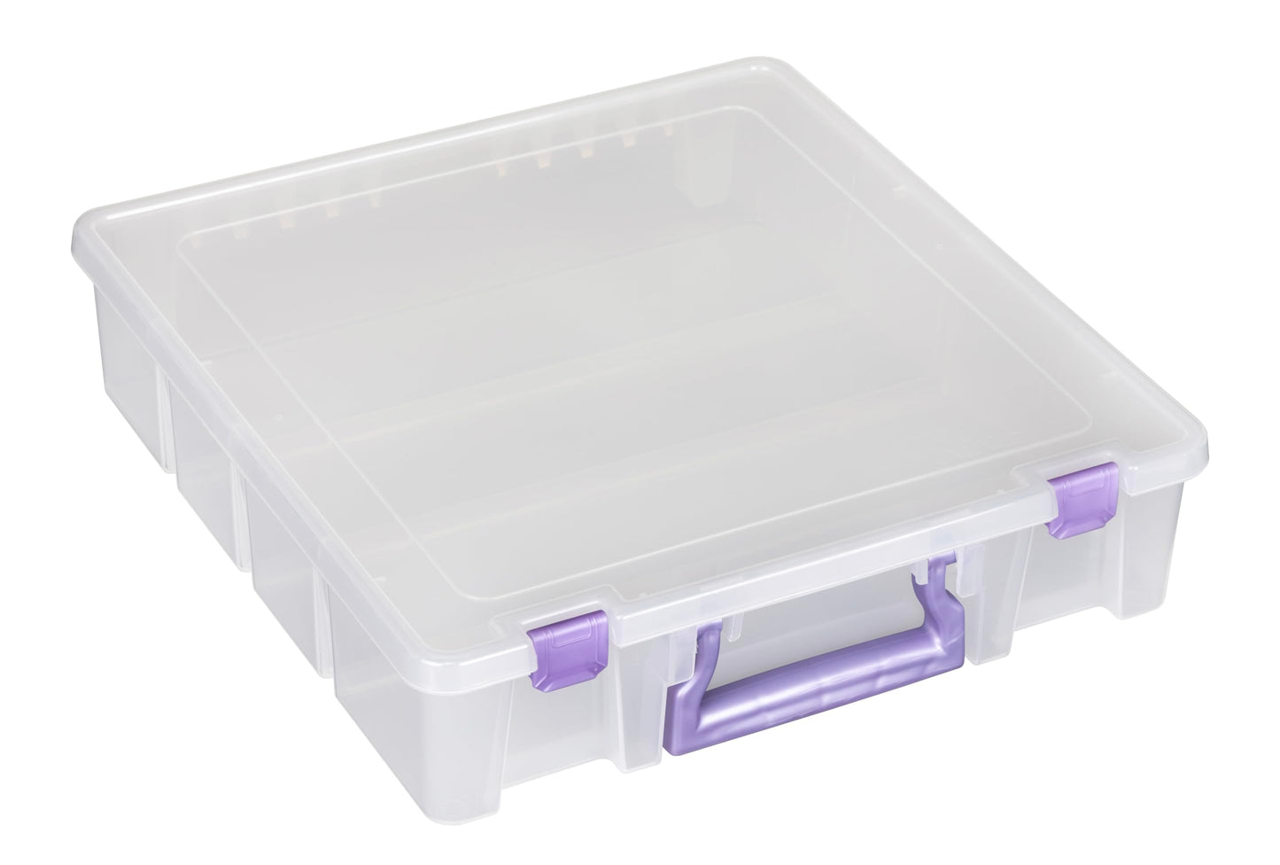 ArtBin 6955JS Super Satchel Compartment Box Clear Craft Organizer Storage Case - Purple, Pack of 1