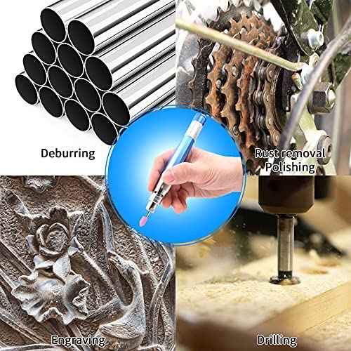 YON.SOU. 18Pcs Pencil Die Grinder Air Tool 1/8" Pneumatic Engraving Pen 70,000 RPM Air Micro Pencil Grinder Kit