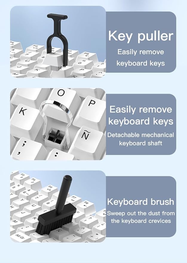 GK GAMAKAY 16.81'' Keyboard Wrist Rest Pad with Cleaning Tool Kit, ABS & Leather Hand Wrist Rest for 100% Mechanical Keyboard, Non-Slip Palm Pad for Comfortable Typing and Playing (Black-100%)