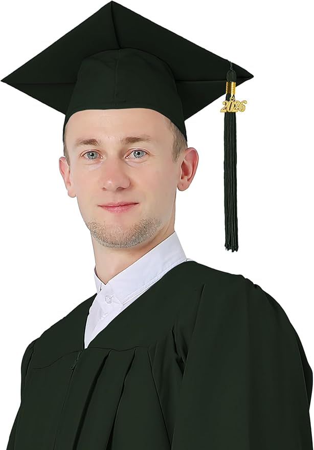 GraduatePro Matte Graduation Cap with 2026 Tassel for Adults High School and Bachelor Master 12 Colors