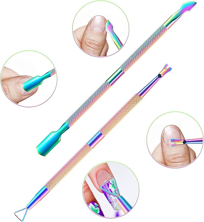 Cuticle Trimmer Cuticle Remover with Cuticle Pusher, XUNXMAS Professional Stainless Steel Durable Pedicure Manicure Tools Cutter Nipper Scissor Clipper for Fingernails and Toenails Dead Skin