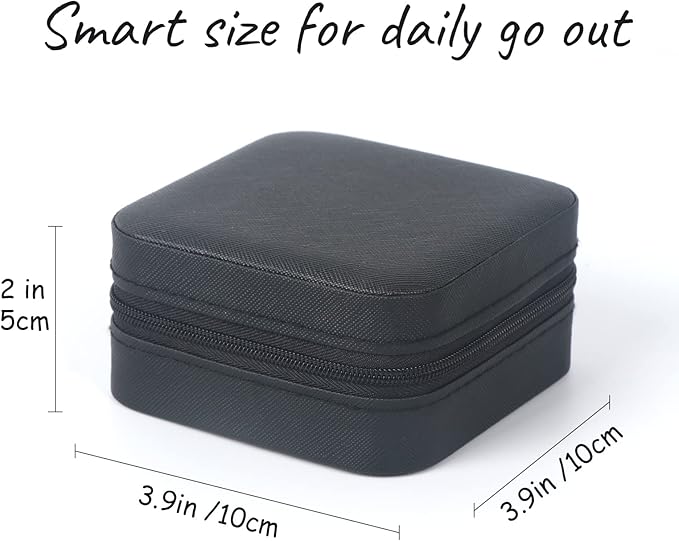 Travel Jewelry Case Small Jewelry Box Jewelry Organizer Storage Case Portable PU Leather Mini Jewelry Travel Case for Girls Womens Earring, Necklace, Rings,Bracelets