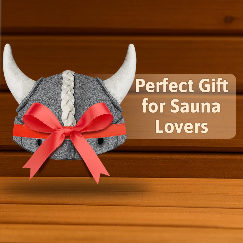 Sauna Hat Viking Banya Hat for Men - Hats Sauna Cap Finnish Ukraine Mens Sauna Hat for Women and Men Gray